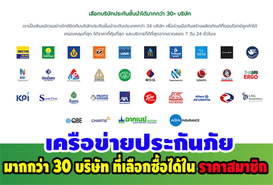 รายชื่อบริษัทประกันภัยตามโลโก้